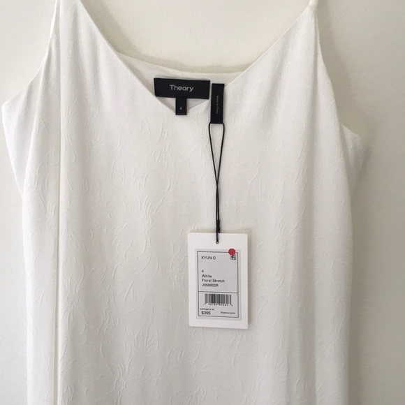 Theory white floral stretch dress size 4 - Picture 2 of 4